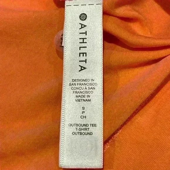 NWOT Athleta Outbound Coral Cotton Blend Crew neck short sleeve T-shirt small - Picture 5 of 8